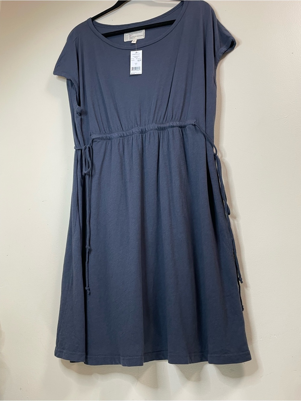 Current/Elliott The Sawyer Drawstring Dress Slate Blue 0 NWT MSRP $158